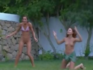 Ruský holky vodní sporty v the veřejné
