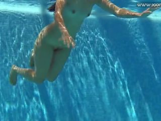 Groovy Latina Swimming Naked