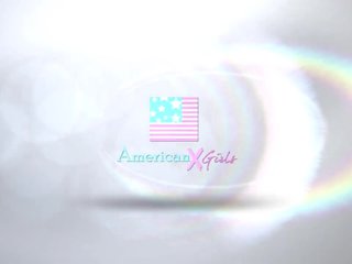 Cute little first time x rated clip actress on her knees at AmericanXGirls